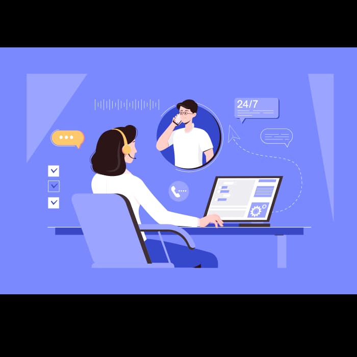 illustration d'un centre de relation client