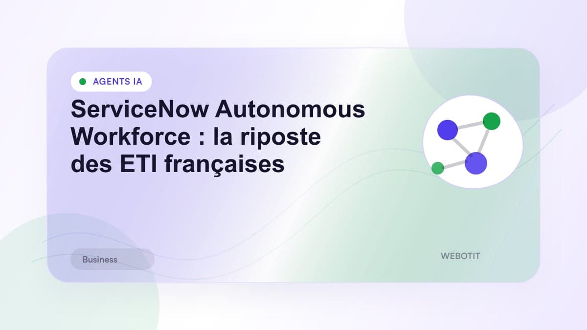 Illustration éditoriale pour ServiceNow Autonomous Workforce : la riposte des ETI françaises