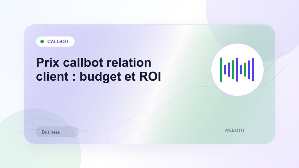 Illustration éditoriale pour Prix callbot relation client : budget et ROI