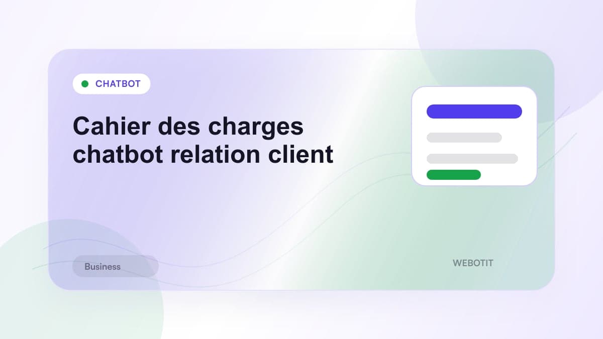 Illustration éditoriale pour Cahier des charges chatbot relation client