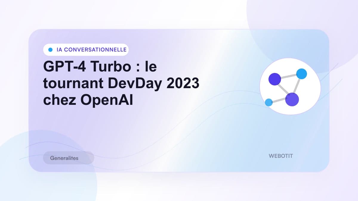 Illustration éditoriale pour GPT-4 Turbo : le tournant DevDay 2023 chez OpenAI