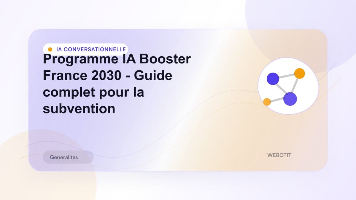 Illustration éditoriale pour Programme IA Booster France 2030 - Guide complet pour la subvention