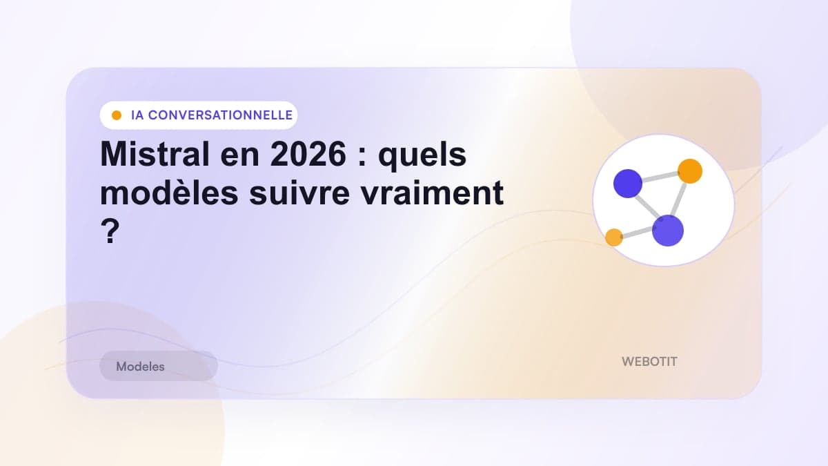 Illustration éditoriale pour Mistral en 2026 : quels modèles suivre vraiment ?
