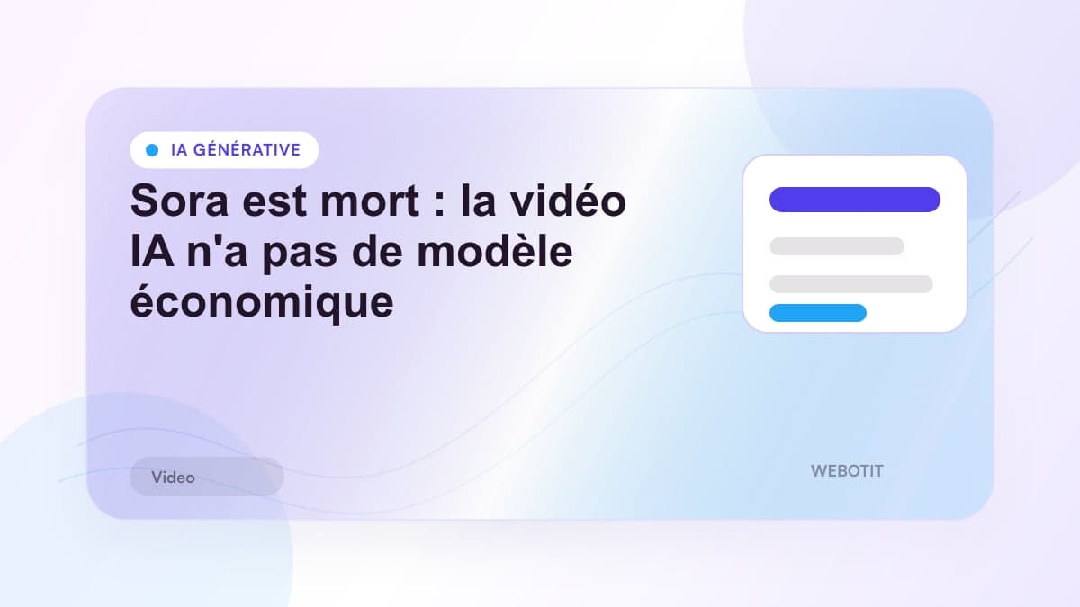 Illustration éditoriale pour Sora est mort : la vidéo IA n'a pas de modèle économique