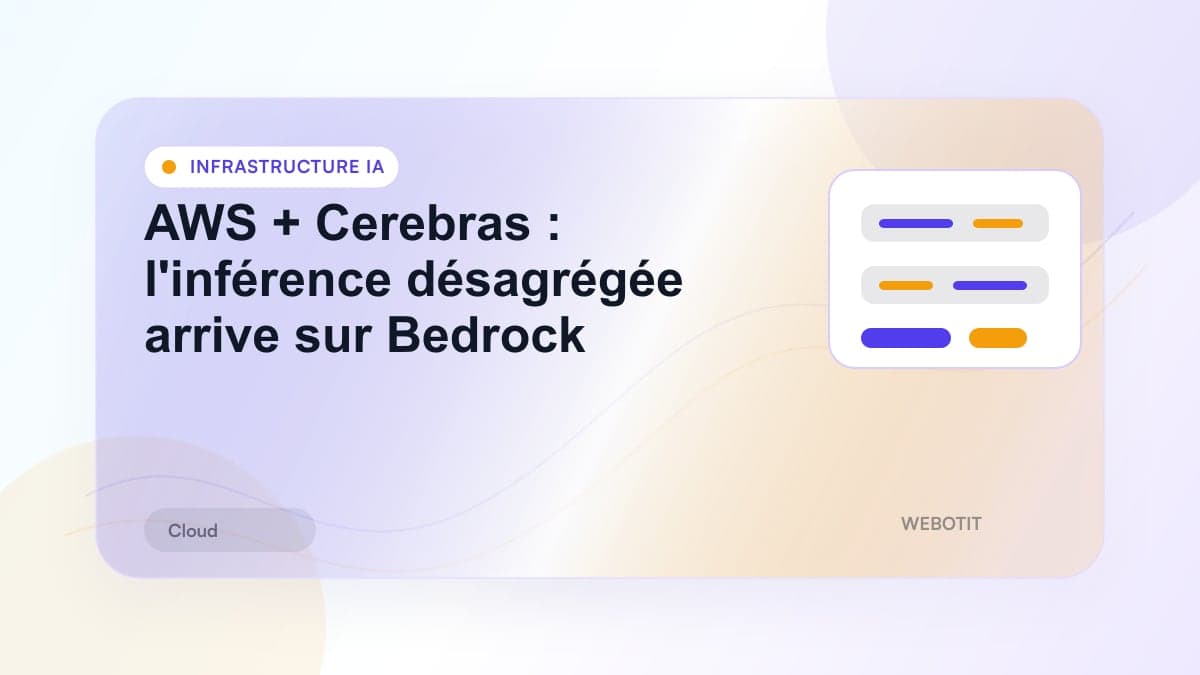 Illustration éditoriale pour AWS + Cerebras : l'inférence désagrégée arrive sur Bedrock