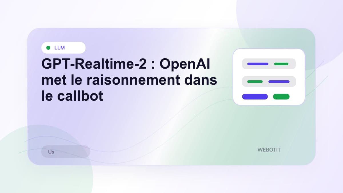 Illustration éditoriale pour GPT-Realtime-2 : OpenAI met le raisonnement dans le callbot