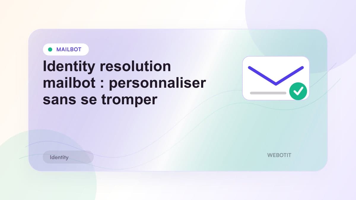 Illustration éditoriale pour Identity resolution mailbot : personnaliser sans se tromper