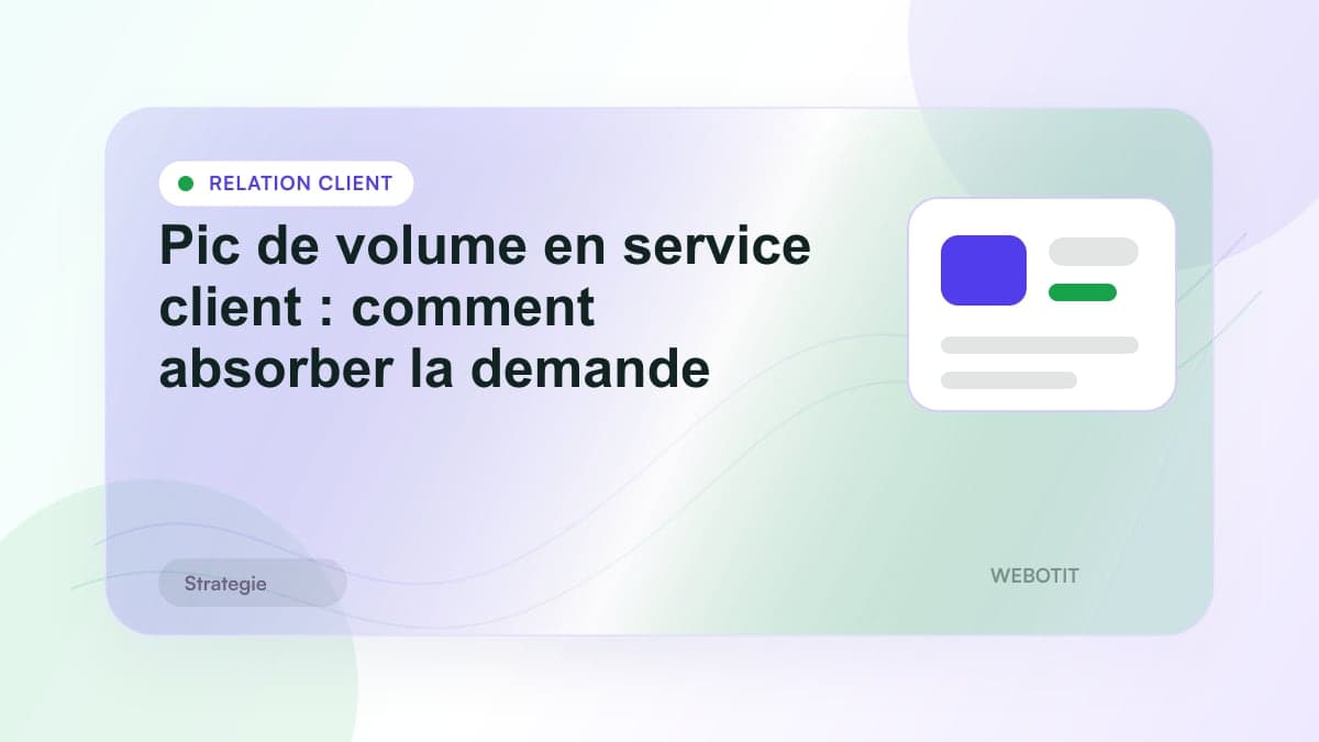 Illustration éditoriale pour Pic de volume en service client : comment absorber la demande