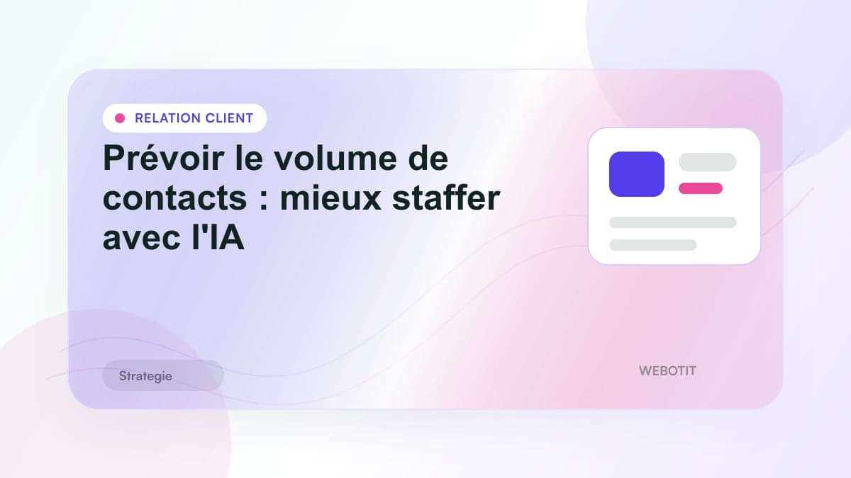 Illustration éditoriale pour Prévoir le volume de contacts : mieux staffer avec l'IA