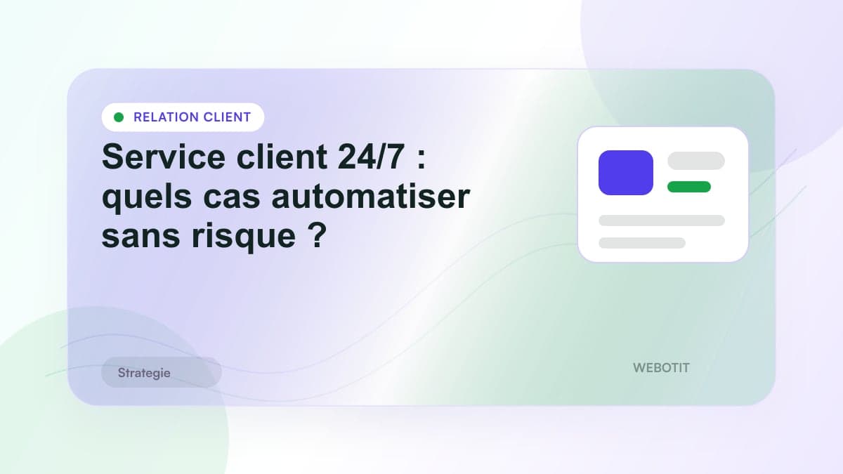 Illustration éditoriale pour Service client 24/7 : quels cas automatiser sans risque ?