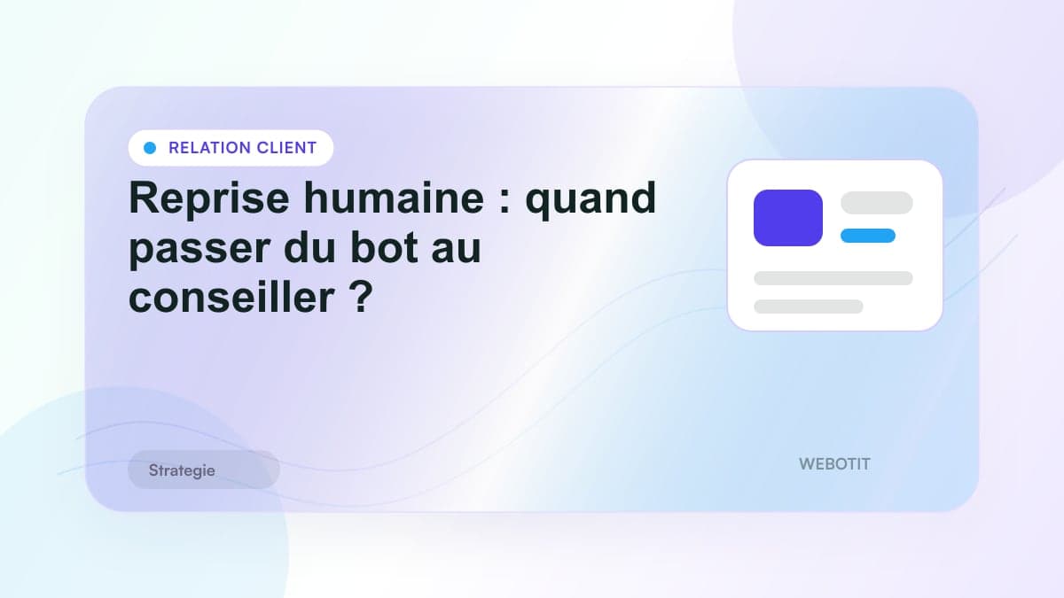 Illustration éditoriale pour Reprise humaine : quand passer du bot au conseiller ?
