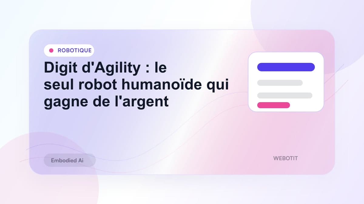 Illustration éditoriale pour Digit d'Agility : le seul robot humanoïde qui gagne de l'argent