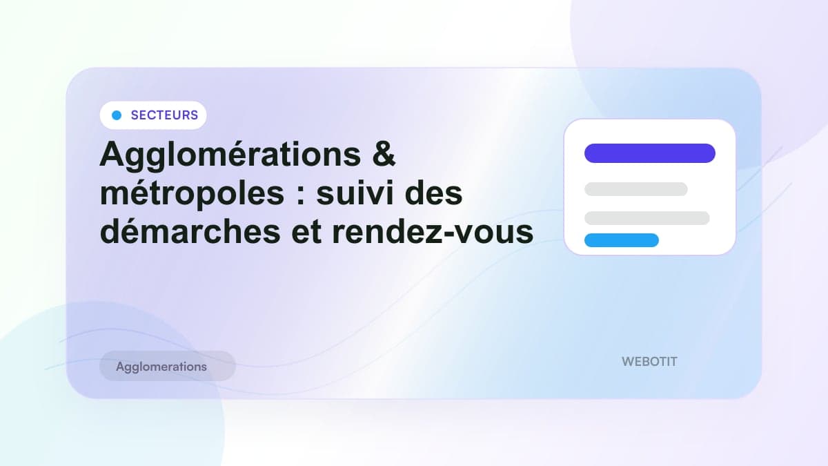 Illustration éditoriale pour Agglomérations & métropoles : suivi des démarches et rendez-vous