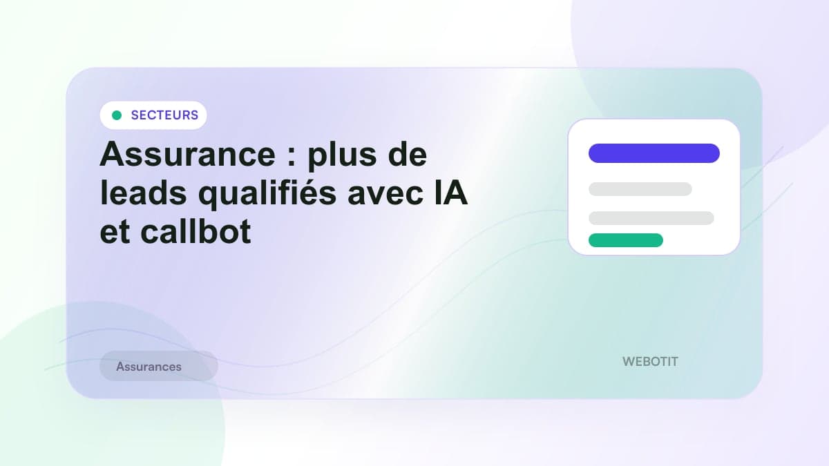 Illustration éditoriale pour Assurance : plus de leads qualifiés avec IA et callbot