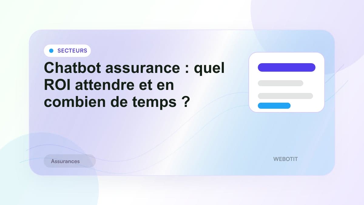 Illustration éditoriale pour Chatbot assurance : quel ROI attendre et en combien de temps ?