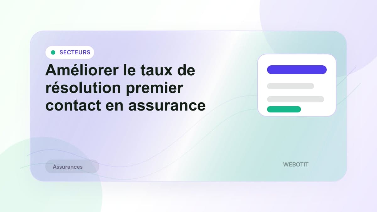 Illustration éditoriale pour Améliorer le taux de résolution premier contact en assurance