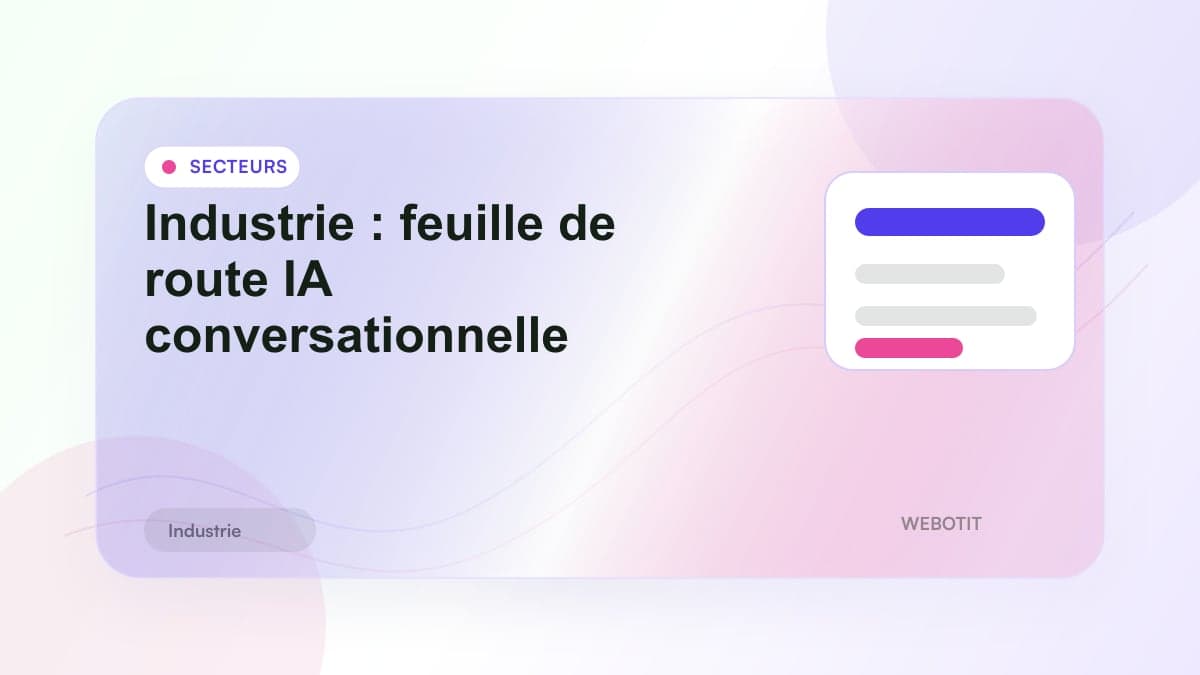 Illustration éditoriale pour Industrie : feuille de route IA conversationnelle