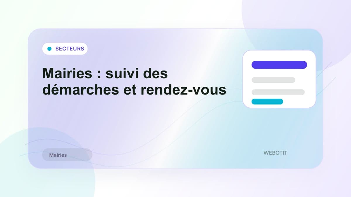Illustration éditoriale pour Mairies : suivi des démarches et rendez-vous
