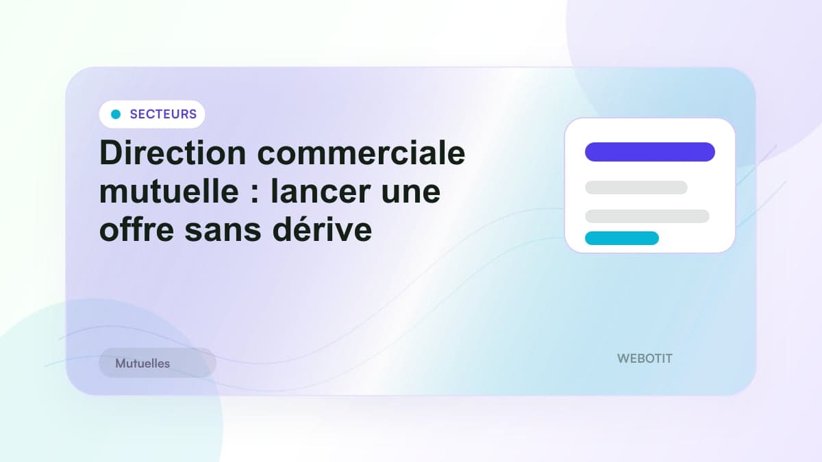 Illustration éditoriale pour Direction commerciale mutuelle : lancer une offre sans dérive