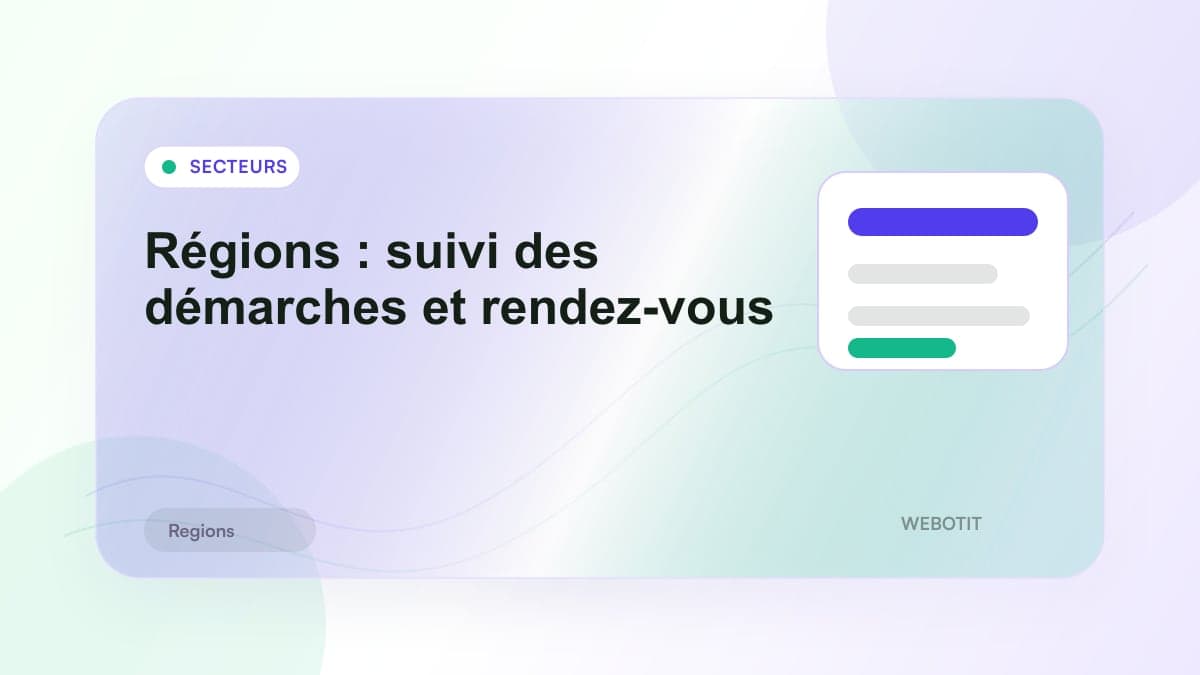 Illustration éditoriale pour Régions : suivi des démarches et rendez-vous