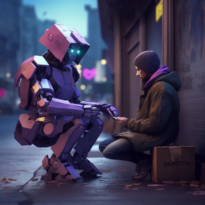 Illustration d'un assistant conversationnel au service d'une association caritative