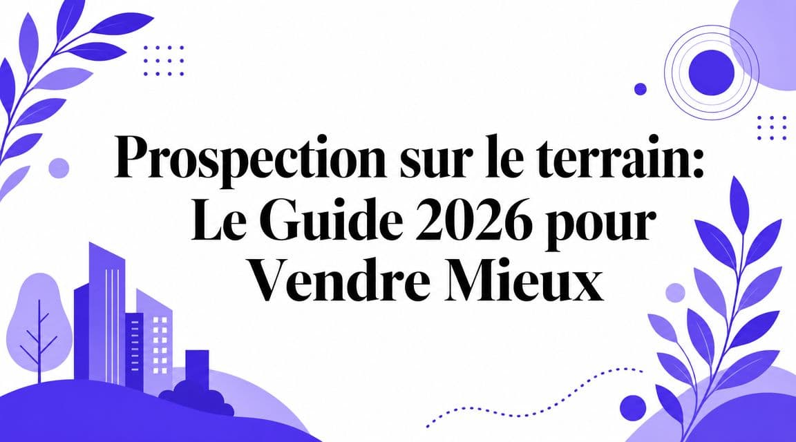 Prospection sur le terrain: Le Guide 2026 pour Vendre Mieux