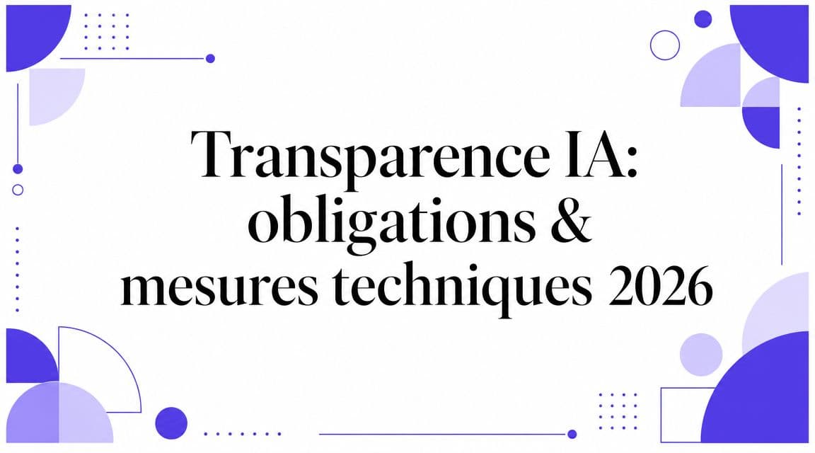 Transparence IA: obligations & mesures techniques 2026