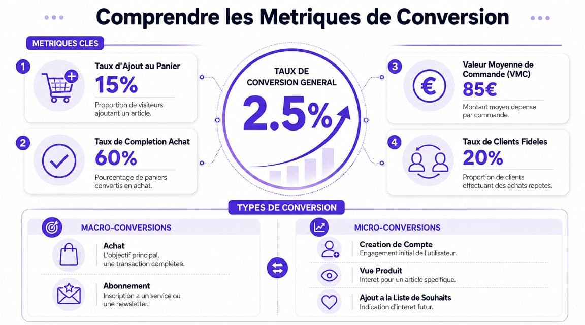 Comprendre les métriques de conversion et les benchmarks