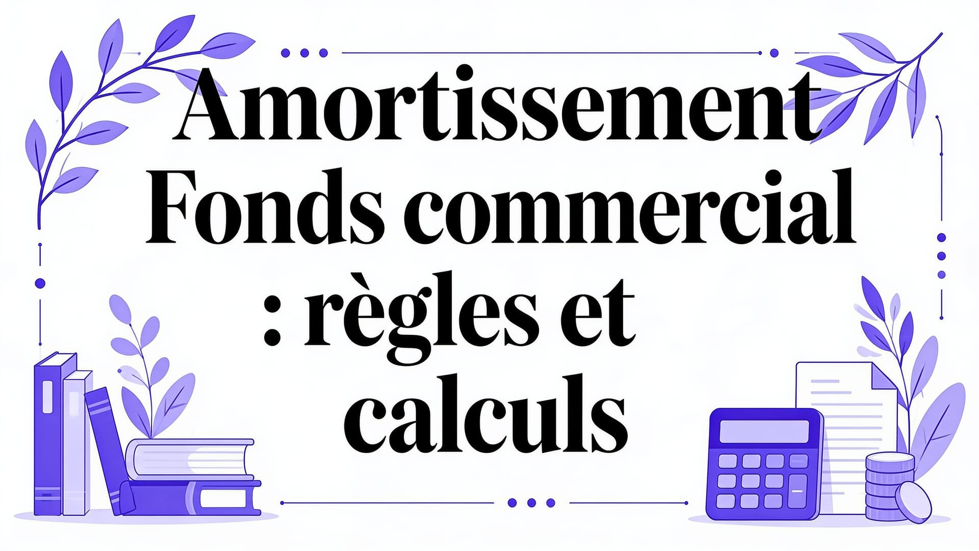 Amortissement fond commercial : règles et calculs