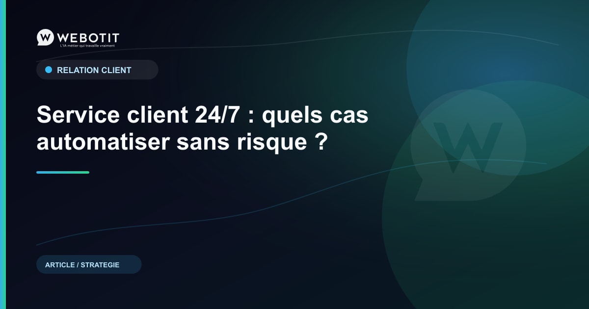 Client 24 Service client 24/7 : quels cas automatiser sans risque ? | Webotit.ai