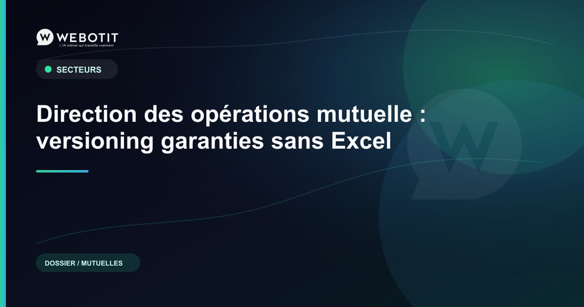 Direction Des Operations Direction des opérations mutuelle : versioning garanties… | Webotit.ai